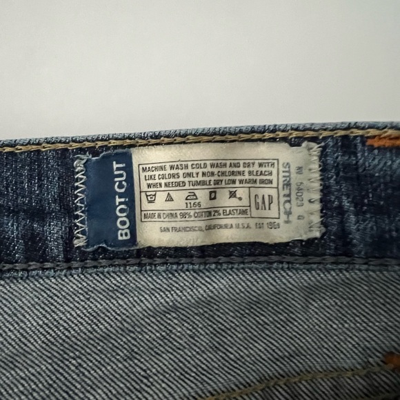1969 Gap Jeans Women 12A Boot Cut Jeans Medium Wash Ankle Length Stretch Logo - Picture 10 of 11